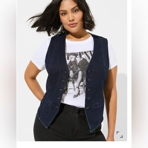 Torrid studio denim tailored vest